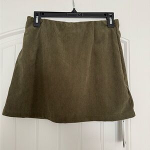 Halara Olive Corduroy Skirt